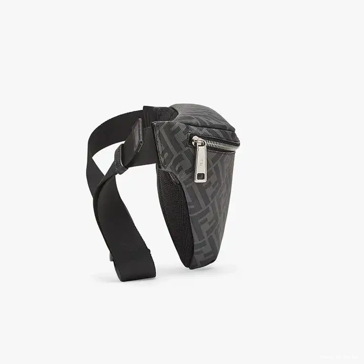 Affordable HOT Motif Fabric In Black Fendi Yellow FF Bag Belt 0515